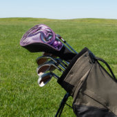 Paarse Mystieke Draak Gotisch Golfheadcover (Insitu)