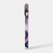 Paarse Mystieke Draak Gotisch iPhone 15 Case (Linkerkant)