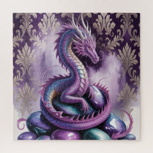 Paarse Mystieke Draak Gotisch Legpuzzel