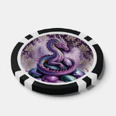 Paarse Mystieke Draak Gotisch Poker Chips (Enkel)