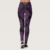 Paarse mystieke schedel leggings (Achterkant)