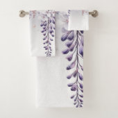 Paarse mystieke Wisteria Drift Bad Handdoek (Insitu)