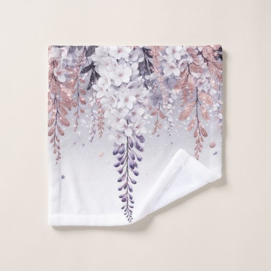 Paarse mystieke Wisteria Drift Bad Handdoek (Wasdoekje)