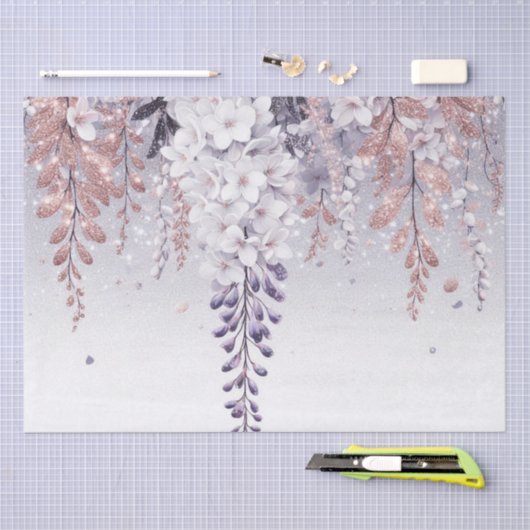 Paarse mystieke Wisteria Drift Tissuepapier (Craft)