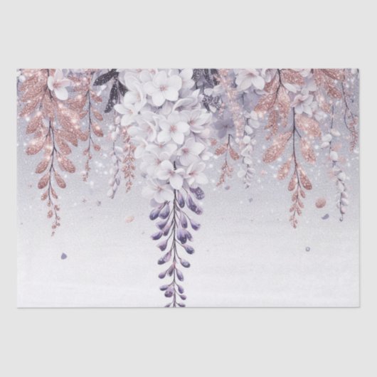Paarse mystieke Wisteria Drift Tissuepapier (Voorkant)