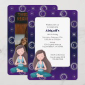 Paarse mystieke zon en moonmedaille kaart (Voorkant / Achterkant)