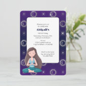 Paarse mystieke zon en moonmedaille kaart (Staand voorkant)