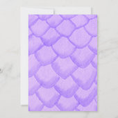 Paarse Mythical Dragon Baby shower Invitation Kaart (Achterkant)