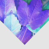 Paarse N Blauwgroen bladeren Tissuepapier (Detail)