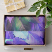 Paarse N Blauwgroen bladeren Tissuepapier (Geschenk)