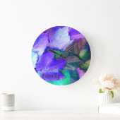 Paarse N Blauwgroen groene lederen wandklok *perso (Huis)