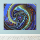 Paarse N Gold Dream Catcher Abstract Canvas Afdruk (Insitu (Houten vloer))