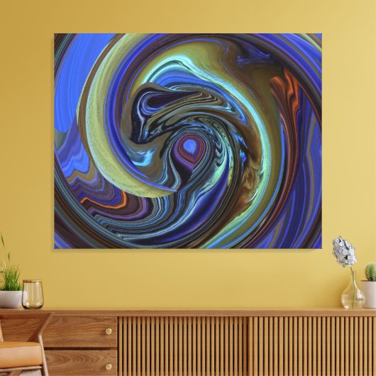 Paarse N Gold Dream Catcher Abstract Canvas Afdruk (Insitu (Woonkamer))