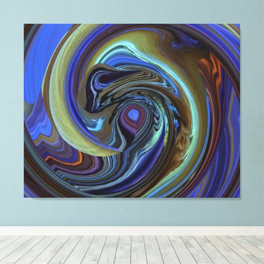 Paarse N Gold Dream Catcher Abstract Canvas Afdruk (Insitu (Houten vloer))