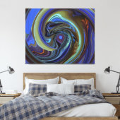 Paarse N Gold Dream Catcher Abstract Canvas Afdruk (Insitu (Slaapkamer))