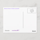 Paarse N Gold Dream Catcher Briefkaart (Achterkant)