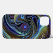 Paarse N Gold Feather Abstracte iPad-draagtas Case-Mate iPhone Case (Achterkant (horizontaal))