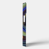 Paarse N Gold Feather Abstracte iPad-draagtas Case-Mate iPhone Case (Achterkant / Rechts)