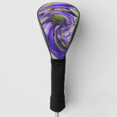 Paarse N Limoen Abstracte Kunst Golfheadcover (Voorkant)