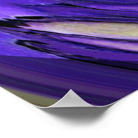 Paarse N Limoen Abstracte Kunst Poster (Hoek)