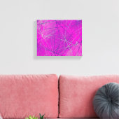 Paarse n roze Abstracte netwerklijnen Canvas Afdruk (Insitu (Woonkamer))