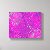 Paarse n roze Abstracte netwerklijnen Canvas Afdruk (Voorkant)