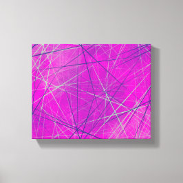 Paarse n roze Abstracte netwerklijnen Canvas Afdruk