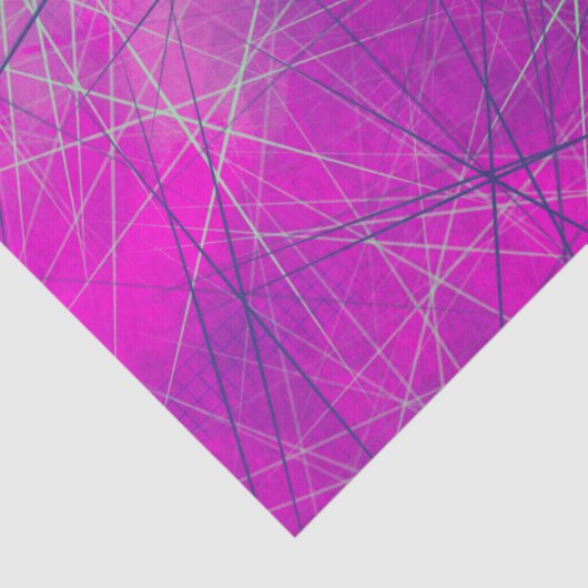 Paarse n roze Abstracte netwerklijnen Tissuepapier (Detail)