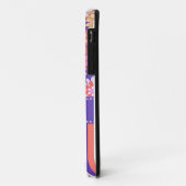 Paarse 'n roze bloemen en strepen Case-Mate iPhone case (Achterkant/links)