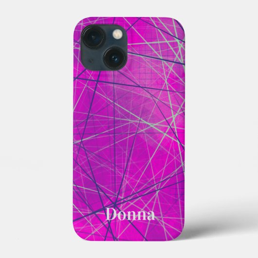 Paarse n Roze de Lijnen van het Netwerk Abstracte Case-Mate iPhone Case (Achterkant)