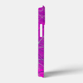 Paarse n Roze de Lijnen van het Netwerk Abstracte Case-Mate iPhone Case (Achterkant / Rechts)