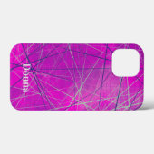 Paarse n Roze de Lijnen van het Netwerk Abstracte Case-Mate iPhone Case (Achterkant (horizontaal))
