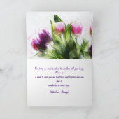 PAARSE n ROZE TULPEN MOEDERDAG KAART (Binnen)