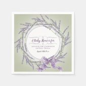 Paarse n Sage Baby shower Waterverf Lavendel Art Servet (Voorkant)