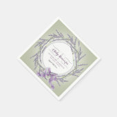 Paarse n Sage Baby shower Waterverf Lavendel Art Servet (Hoek)