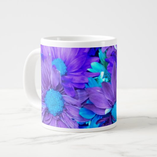 Paarse N Turquoise Daisies Mokken (Links)