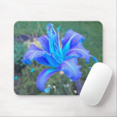 Paarse N Turquoise Daylily Mousepad Muismat (Met muis)