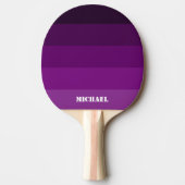 Paarse naam Black Ping Pong Paddle Tafeltennisbatje (Voorkant)