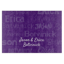 Paarse naam Challah Board Snijplank