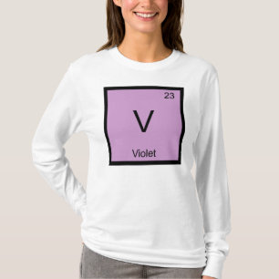 Paarse Naam Chemie Element Periodiek Systeem T-shirt