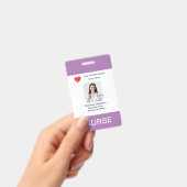 Paarse naam, Foto, Info, Logo, Barcode Badge (Handheld)
