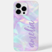 Paarse naam holografische pastel regenboog kleuren Case-Mate iPhone case (Achterkant)