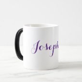 Paarse naam Josephine Vormveranderende mok (Voorkant links)