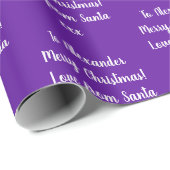 Paarse naam liefde voor Kerstmis Cadeaupapier (Rol Hoek)