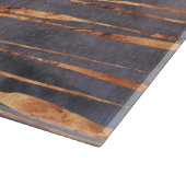 Paarse naam marmer roos gold modern snijplank (Hoek)