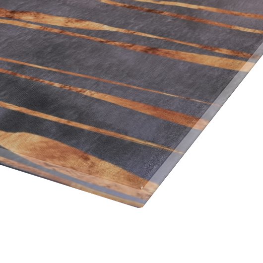 Paarse naam marmer roos gold modern snijplank (Hoek)