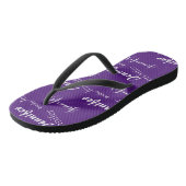 Paarse naam patroon Slim riem Teenslippers (Schuin)