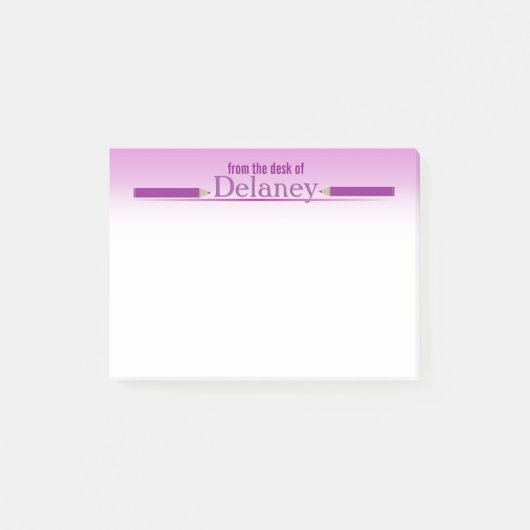 Paarse naam Showcase Post-it Notes (Voorkant)