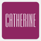 Paarse naam Sticker (Voorkant)