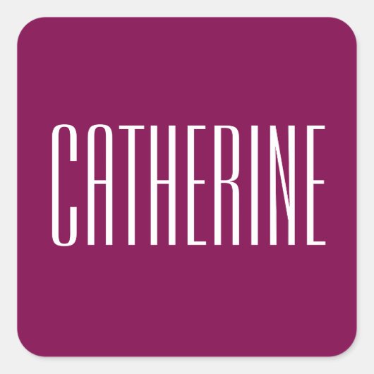 Paarse naam Sticker (Voorkant)